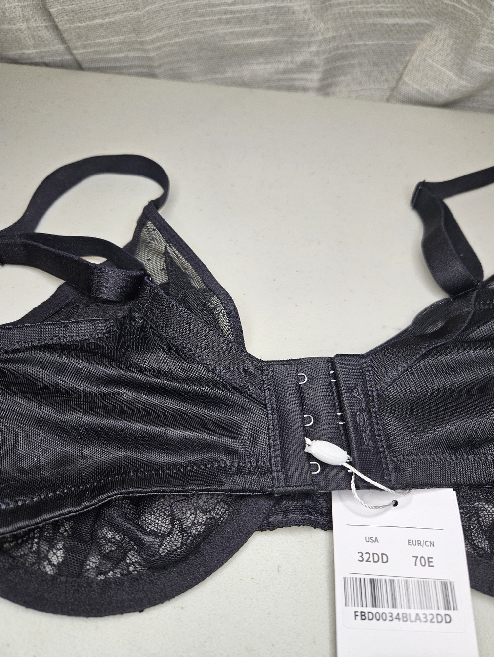 Brand New Hsia Life Enchante Black Lace Underwire Bra New 32DD - Picture 6 of 12